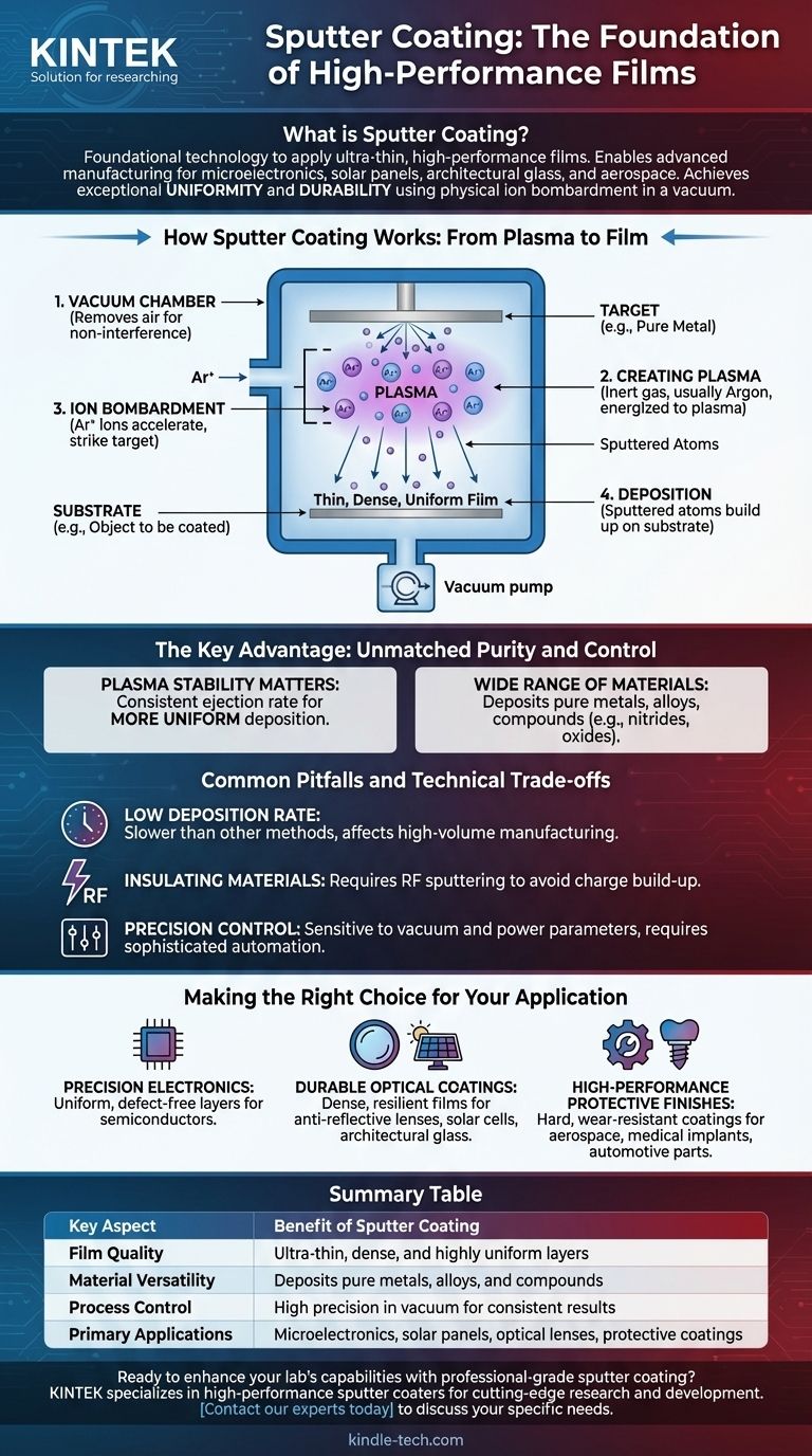 Qual è l'uso del rivestimento a sputtering? Ottenere una deposizione di film sottili superiore per il tuo laboratorio Guida Visiva
