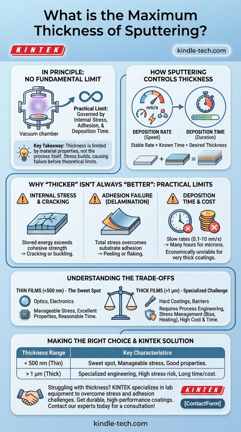 Was ist die maximale Dicke beim Sputtern? Überwindung von Spannungs- und Haftungsgrenzen Visuelle Anleitung