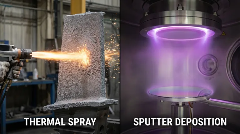 Qual é a diferença entre pulverização (spray) e pulverização catódica (sputter)? Escolhendo a Tecnologia de Revestimento Certa para Sua Aplicação