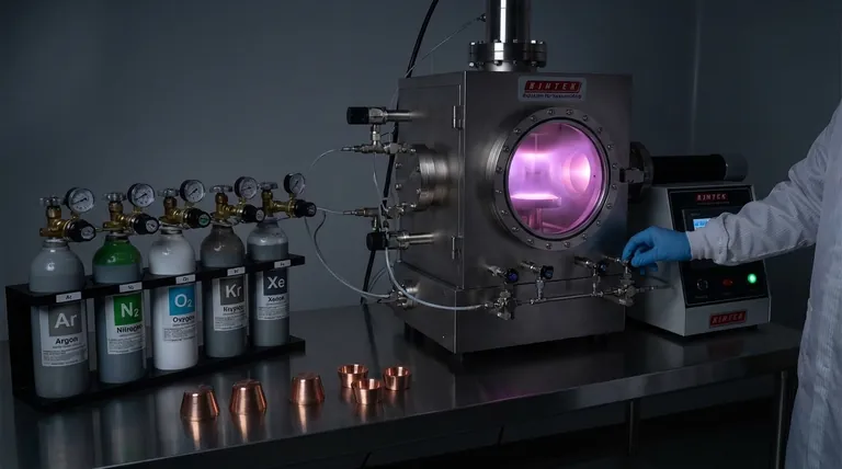 ما هي الغازات المستخدمة في الرش المهبطي (Sputtering)؟ اختر الغاز المناسب لترسيب طبقتك الرقيقة