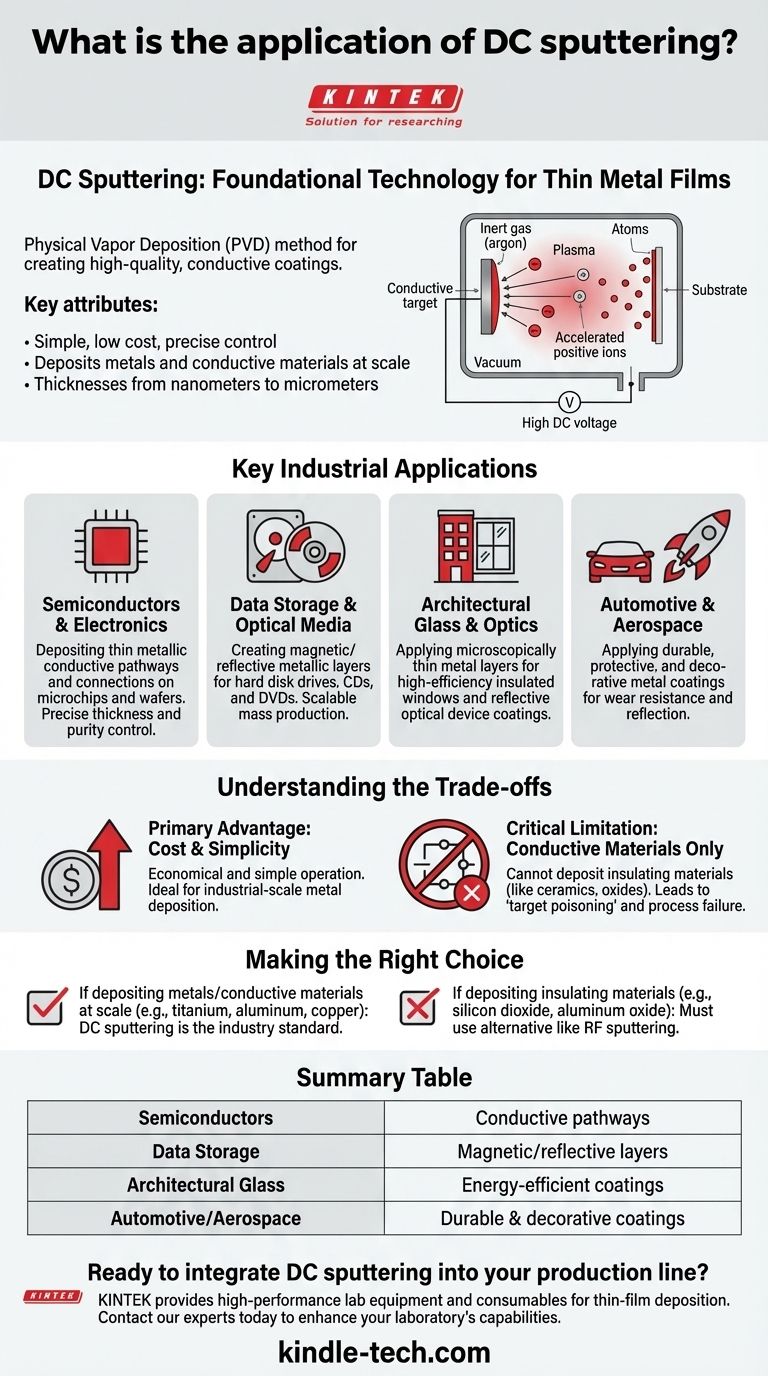 ما هو تطبيق التذرير بالتيار المستمر؟ دليل لطلاء المعادن الفعال من حيث التكلفة دليل مرئي