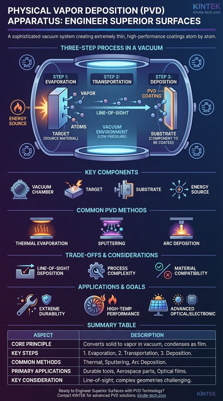 Cos'è un apparato di deposizione fisica da vapore PVD? Una guida ai rivestimenti sottili ad alte prestazioni Guida Visiva