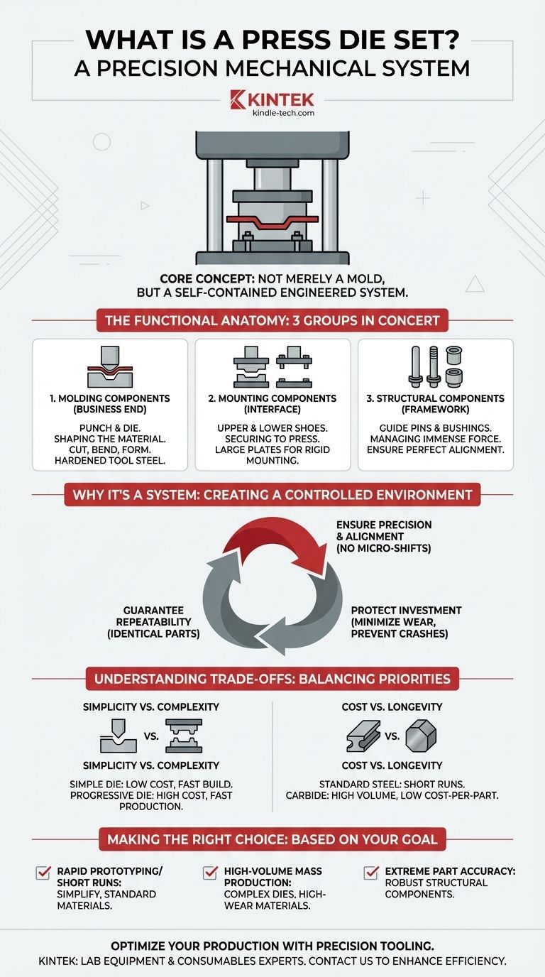 ¿Qué es un juego de troqueles de prensa? Un sistema de precisión para una producción en masa eficiente Guía Visual