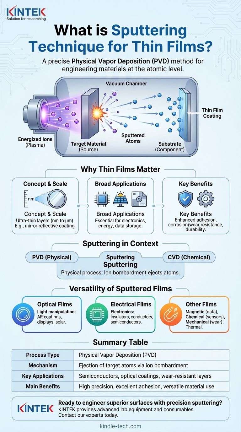 What is sputtering technique for thin films? A Guide to Precision Coating Technology Visual Guide