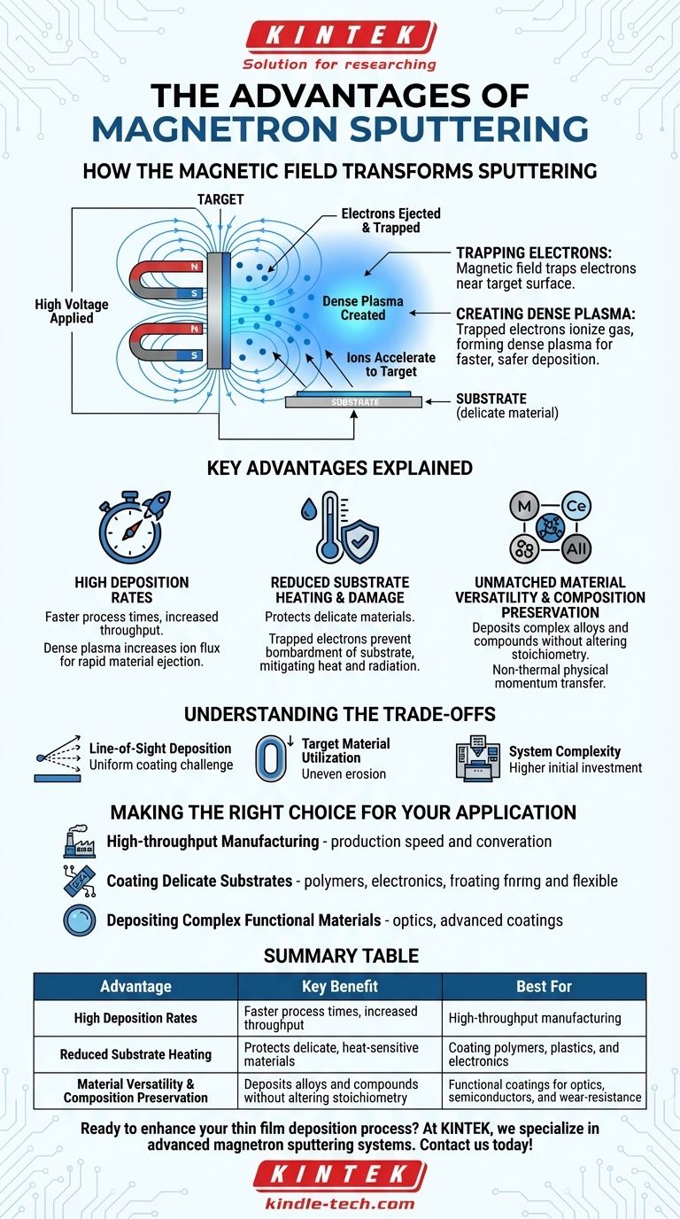 What are the advantages of magnetron? Achieve High-Rate, Low-Damage Thin Film Deposition Visual Guide