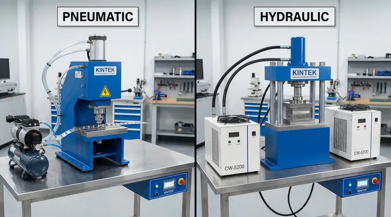 Qual é a diferença entre uma prensa pneumática e uma prensa hidráulica? Escolha a prensa certa para o seu trabalho