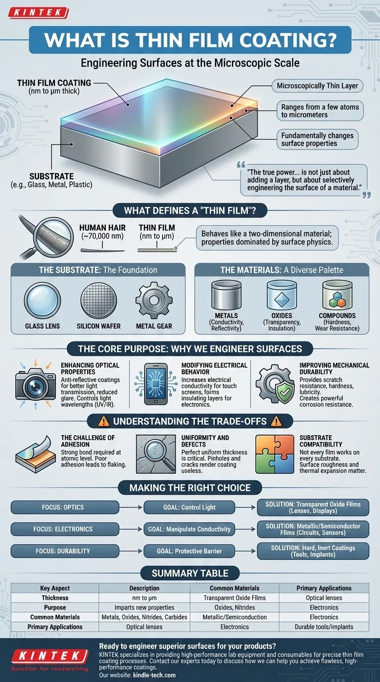 ما هو طلاء الأغشية الرقيقة؟ تحويل الأسطح بالهندسة الدقيقة دليل مرئي