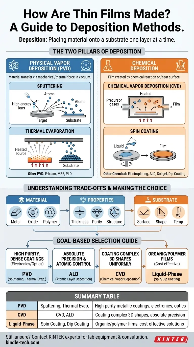 Quale dei seguenti metodi viene utilizzato per creare un film sottile? Una guida al PVD rispetto al CVD Guida Visiva