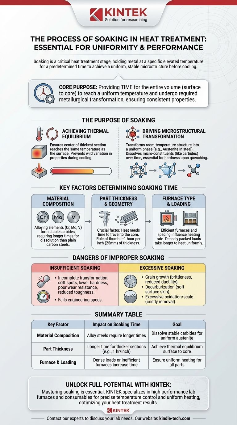 Was ist der Prozess des Haltens (Soaking) bei der Wärmebehandlung? Erzielung einer einheitlichen Mikrostruktur für überlegene Metalleigenschaften Visuelle Anleitung