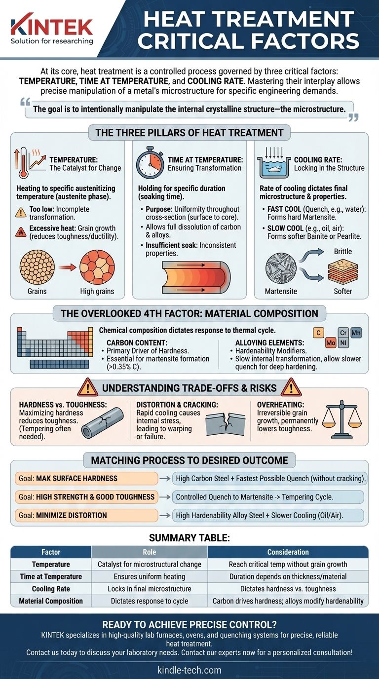 What are the heat treatment critical factors? Master Temperature, Time, and Cooling Rate Visual Guide