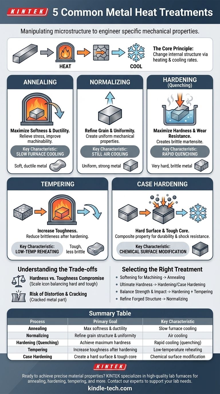 What are the five common heat treatments of metals? Master the Processes for Precise Material Properties Visual Guide