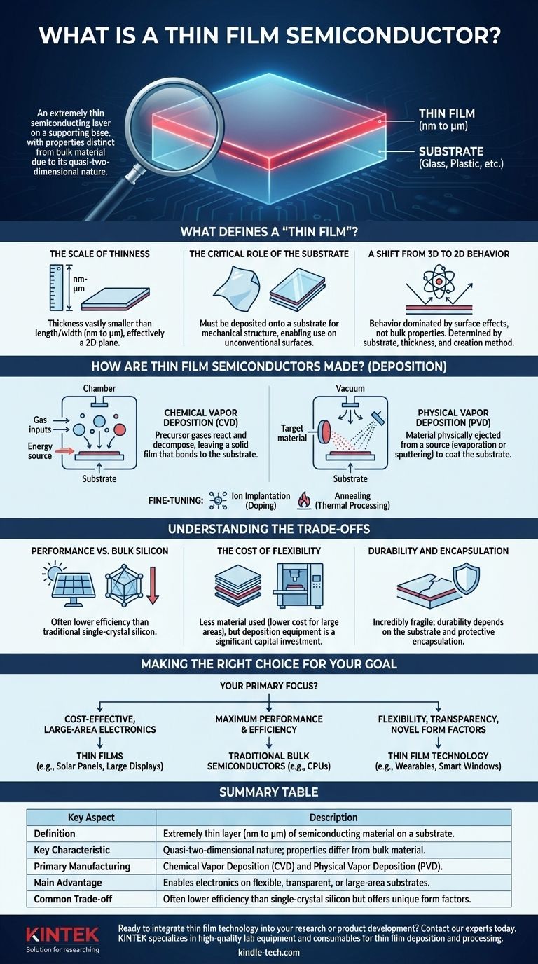 Cos'è un semiconduttore a film sottile? Sbloccare l'elettronica flessibile e ad ampia area Guida Visiva