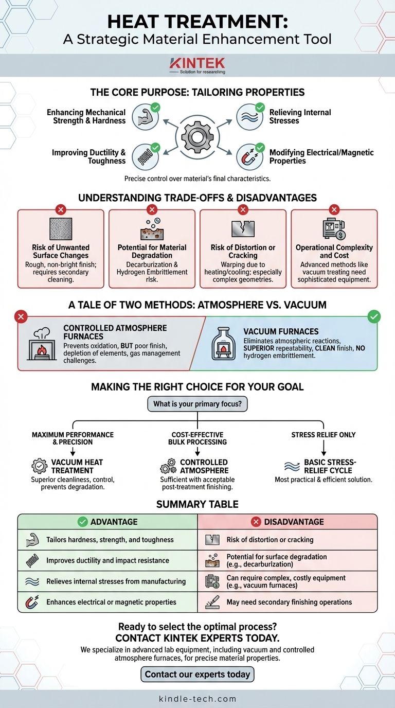 What is the advantage and disadvantage of heat treatment? A Guide to Material Enhancement Trade-offs Visual Guide