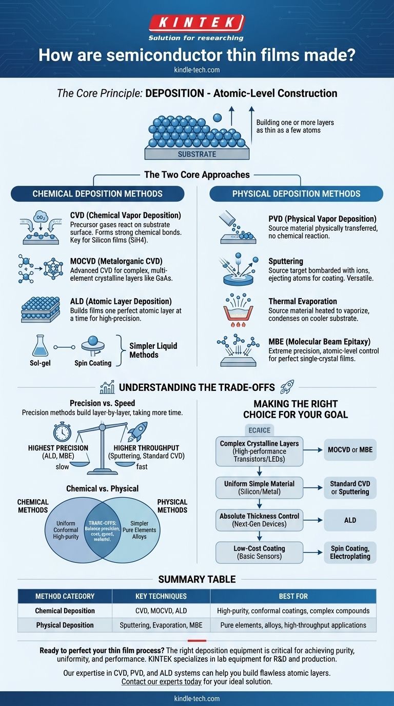 Wie werden Halbleiter-Dünnschichten hergestellt? Ein Leitfaden zu Abscheidungstechniken für die Elektronik Visuelle Anleitung