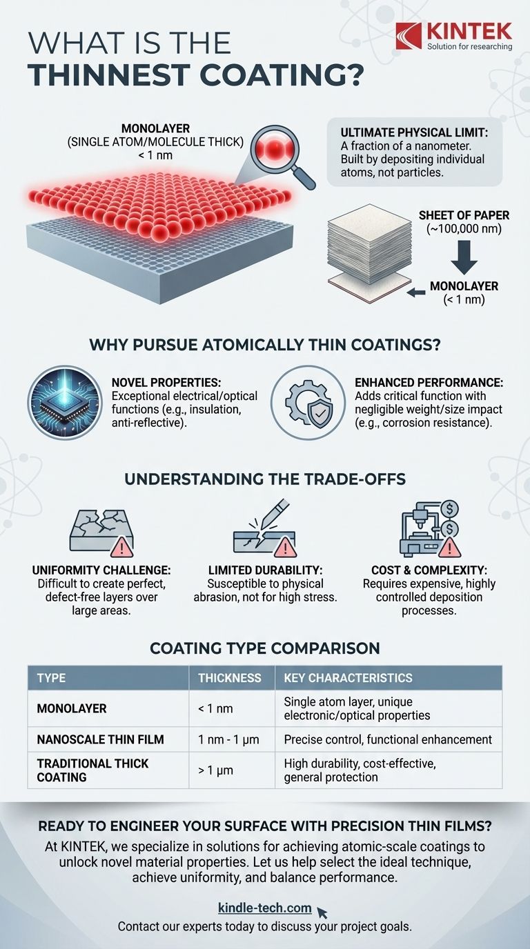 ما هو الطلاء الأرق؟ إطلاق العنان للخصائص الفريدة على المستوى الذري دليل مرئي