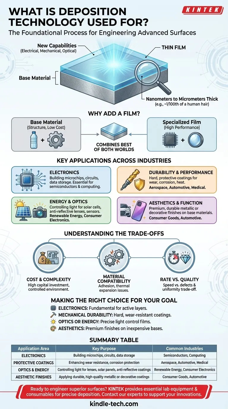 فيما يُستخدم تكنولوجيا الترسيب؟ افتح آفاق هندسة الأسطح المتقدمة لمنتجاتك دليل مرئي