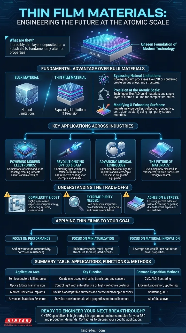 A cosa servono i materiali a film sottile? Alimentare l'elettronica, l'ottica e i dispositivi medici Guida Visiva