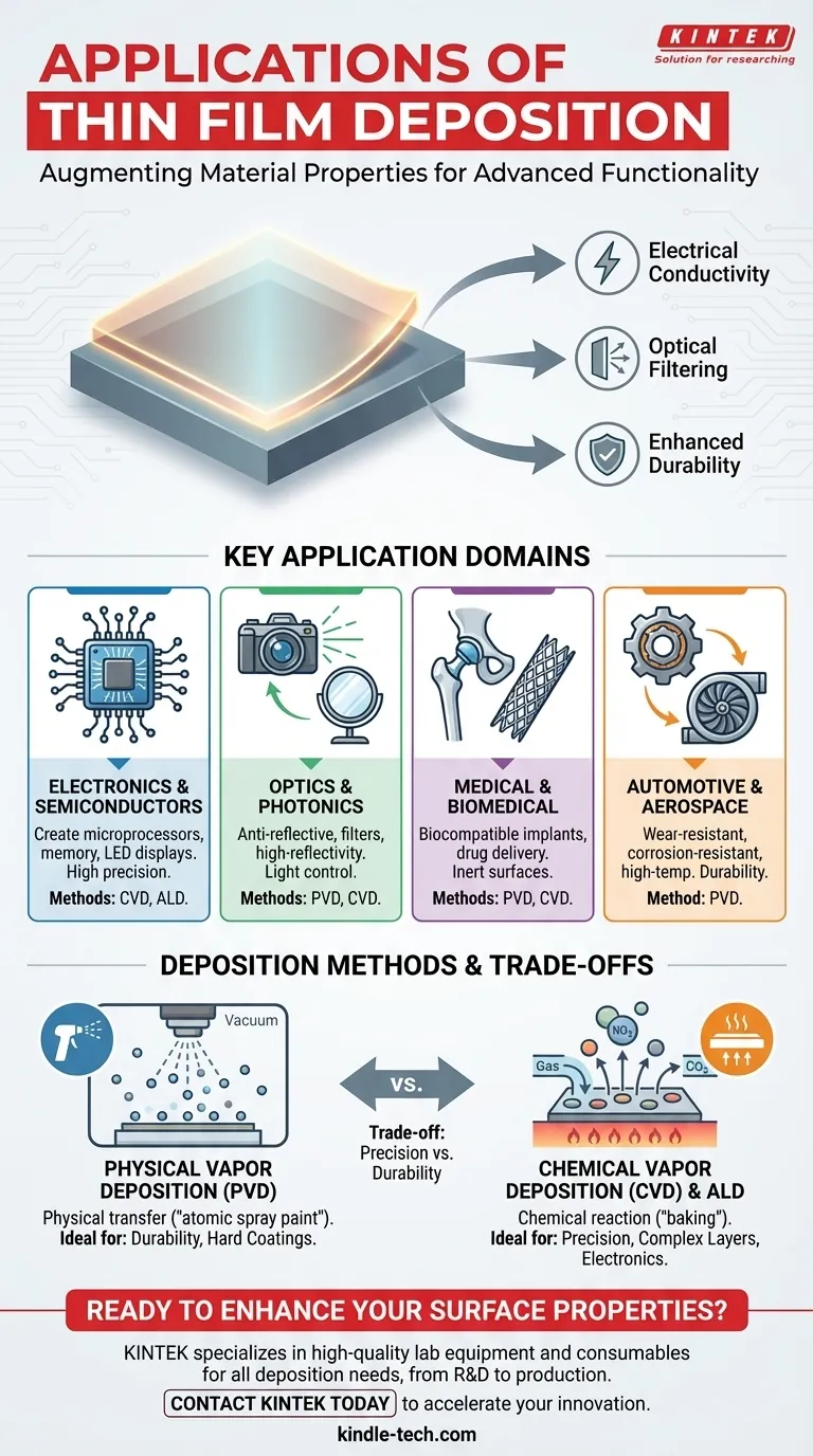 Was sind die Anwendungen der Dünnschichtabscheidung? Von Elektronik bis zu medizinischen Geräten Visuelle Anleitung
