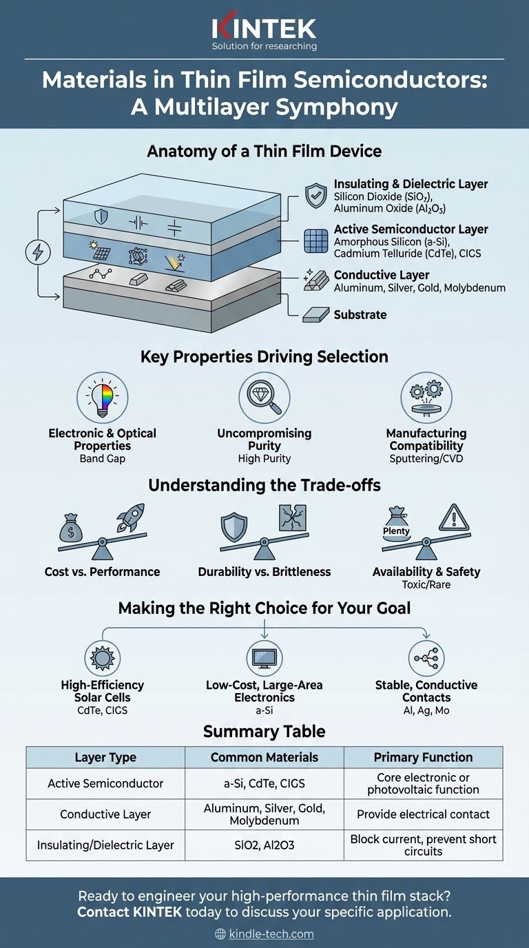 What materials are used in thin film semiconductors? A Guide to Engineering High-Performance Layers Visual Guide