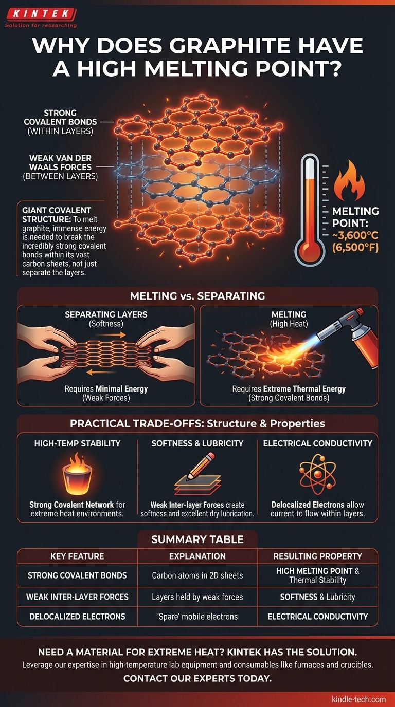 ¿Por qué el grafito tiene un alto punto de fusión? El poder de su estructura covalente gigante Guía Visual