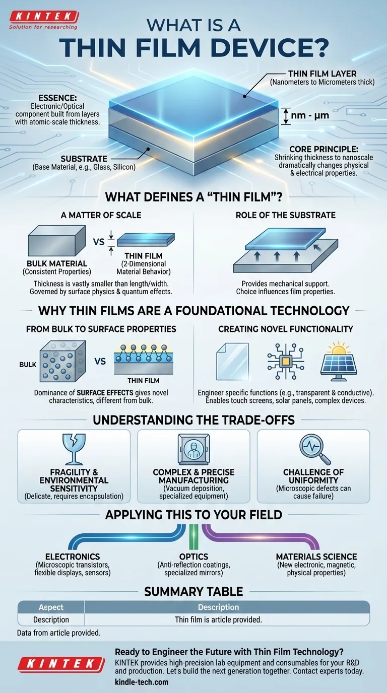 什么是薄膜器件？释放纳米级材料的潜力 图解指南
