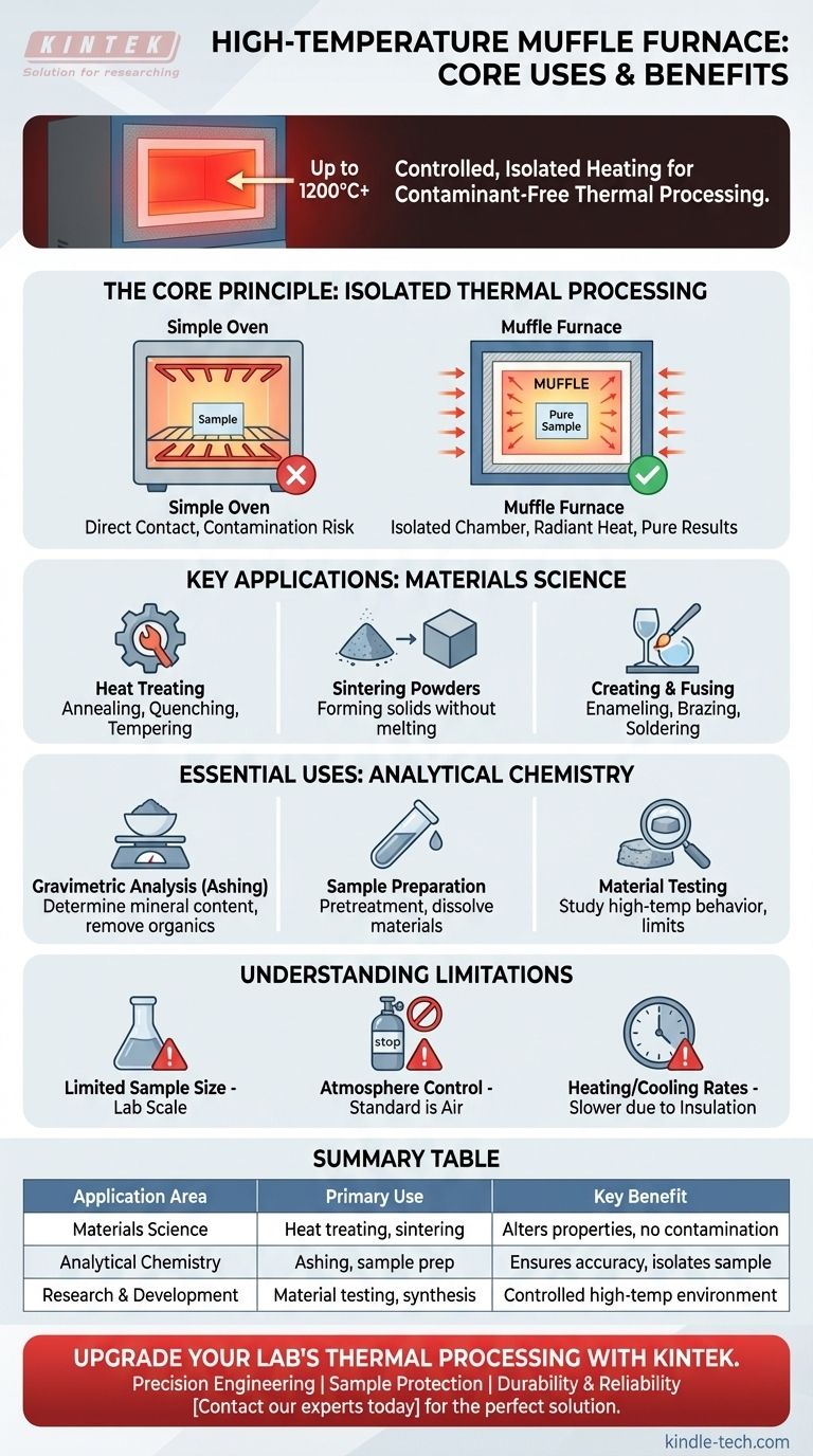 What is the use of high temperature muffle furnace? Achieve Pure, Contamination-Free Thermal Processing Visual Guide