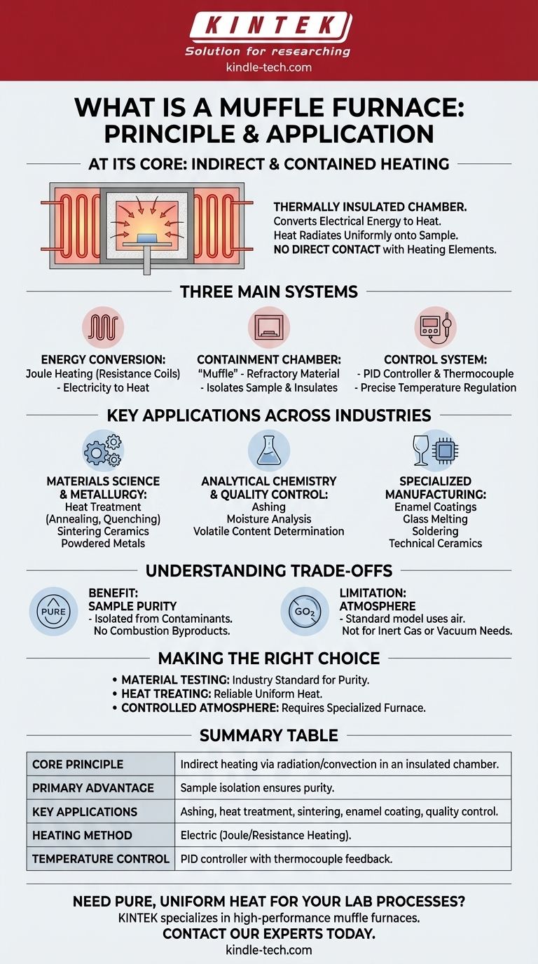 What is muffle furnace principle and application? Achieve Pure, High-Temperature Processing for Your Lab Visual Guide