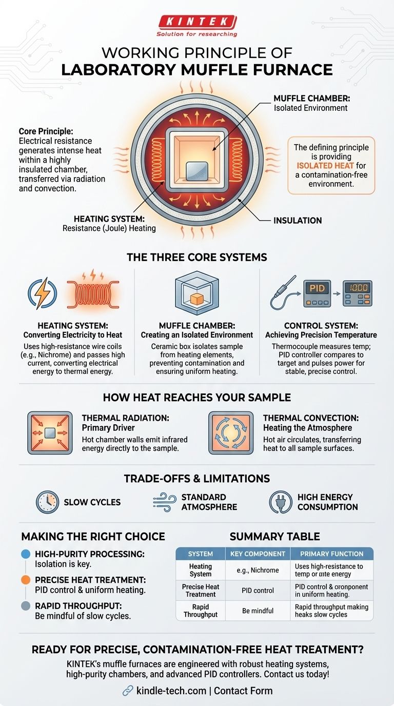 ¿Cuál es el principio de funcionamiento de un horno mufla de laboratorio? Logre un procesamiento a alta temperatura sin contaminación Guía Visual