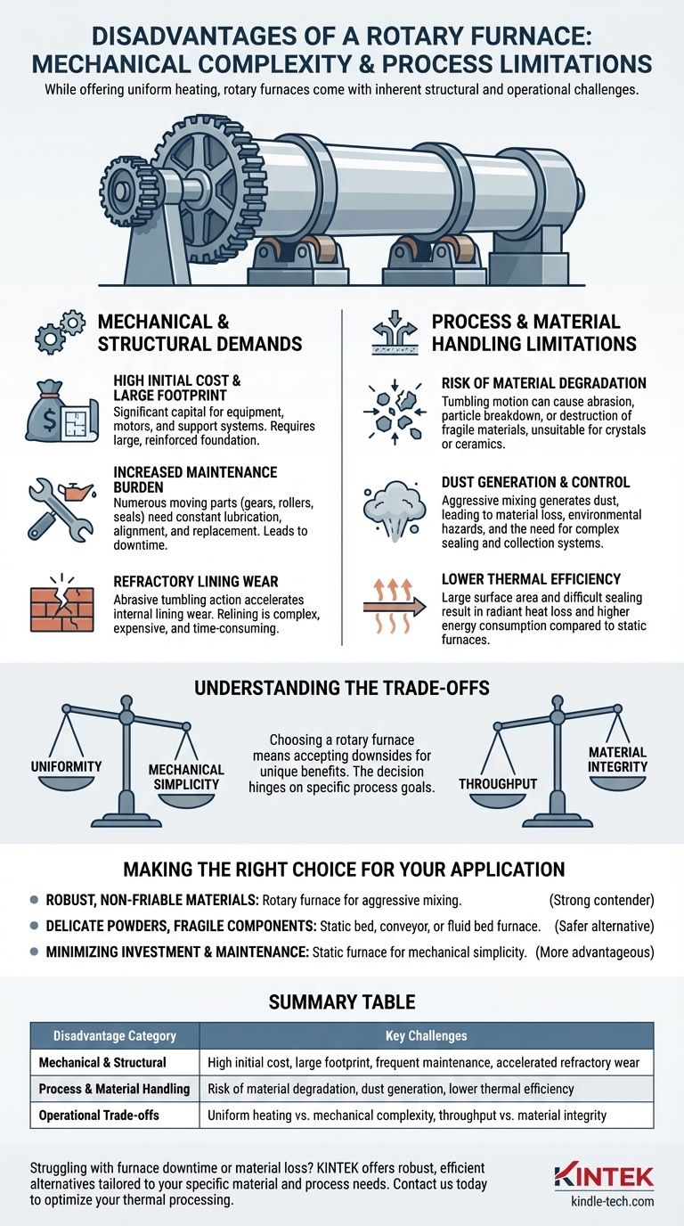 Quels sont les inconvénients d'un four rotatif ? Principales limitations en matière de maintenance et de manipulation des matériaux Guide Visuel