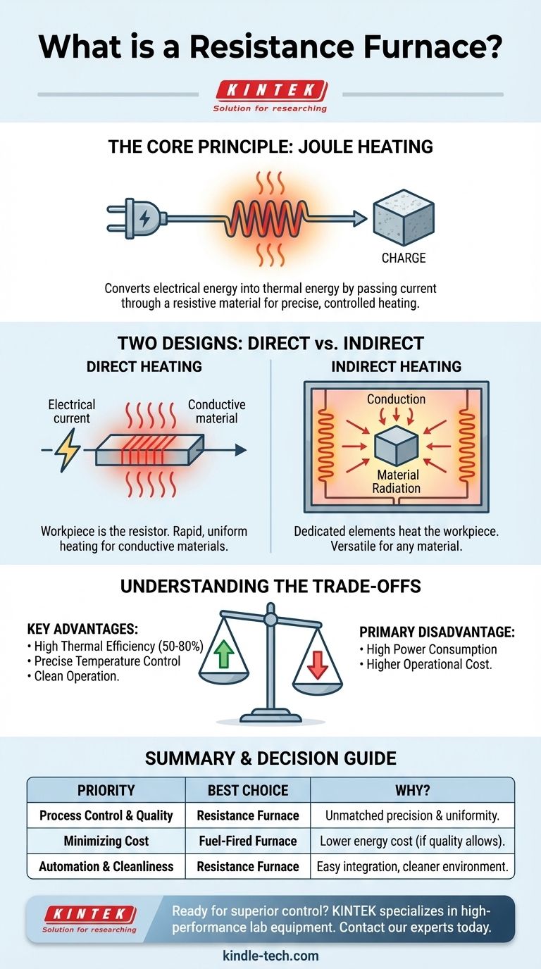 Что такое сопротивление печи? Точный нагрев для промышленной обработки материалов Визуальное руководство