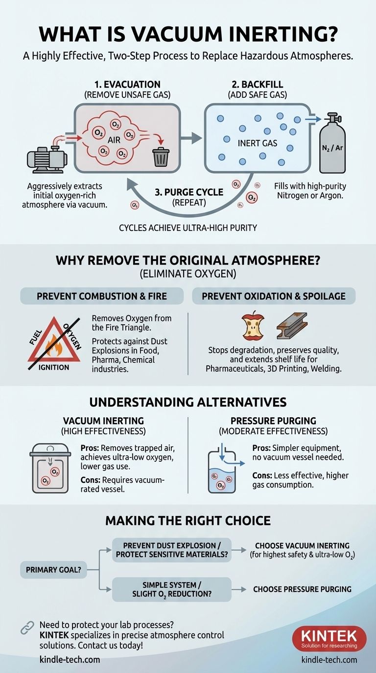 Что такое вакуумное инертирование? Более безопасный метод предотвращения взрывов и окисления Визуальное руководство
