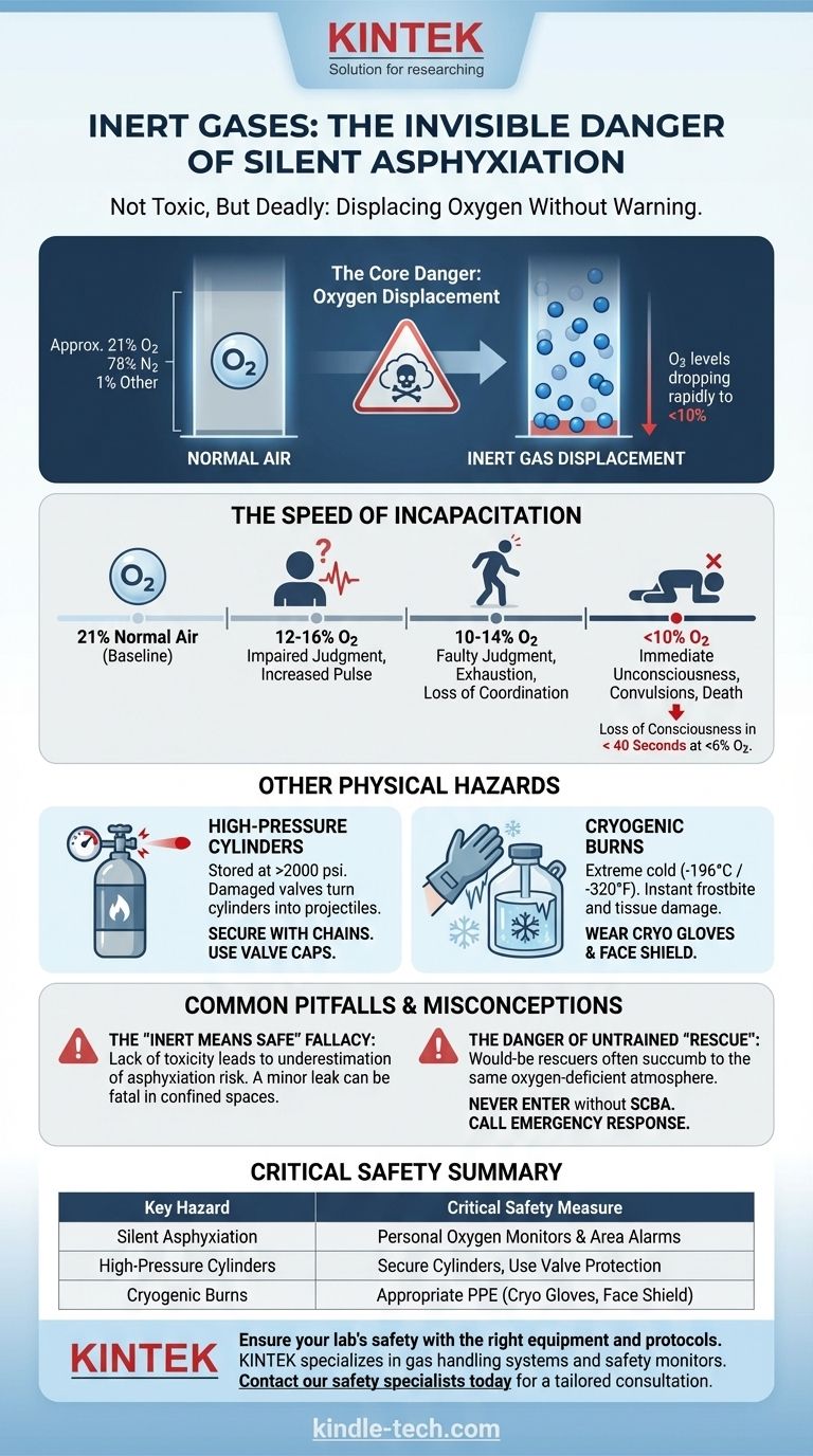 À quoi faut-il faire attention lors de la manipulation des gaz inertes ? Comprendre le danger d'asphyxie silencieuse Guide Visuel