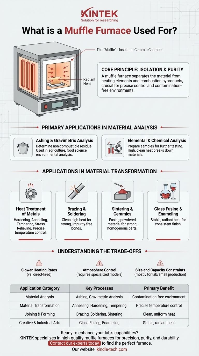 What is a muffle oven used for? Achieve High-Purity Heat Treatment and Analysis Visual Guide