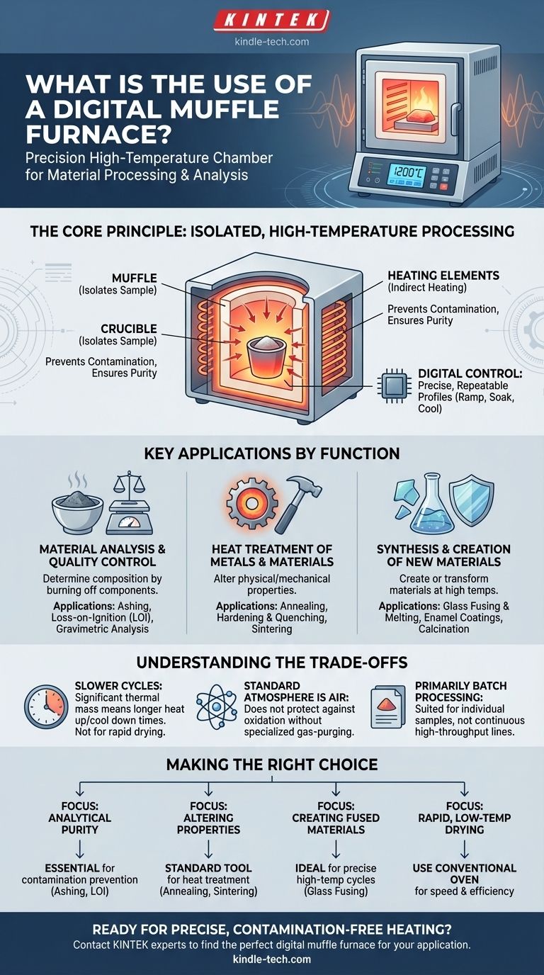 Was ist der Verwendungszweck einer digitalen Muffelofen? Kontaminationsfreie Hochtemperaturverarbeitung erreichen Visuelle Anleitung