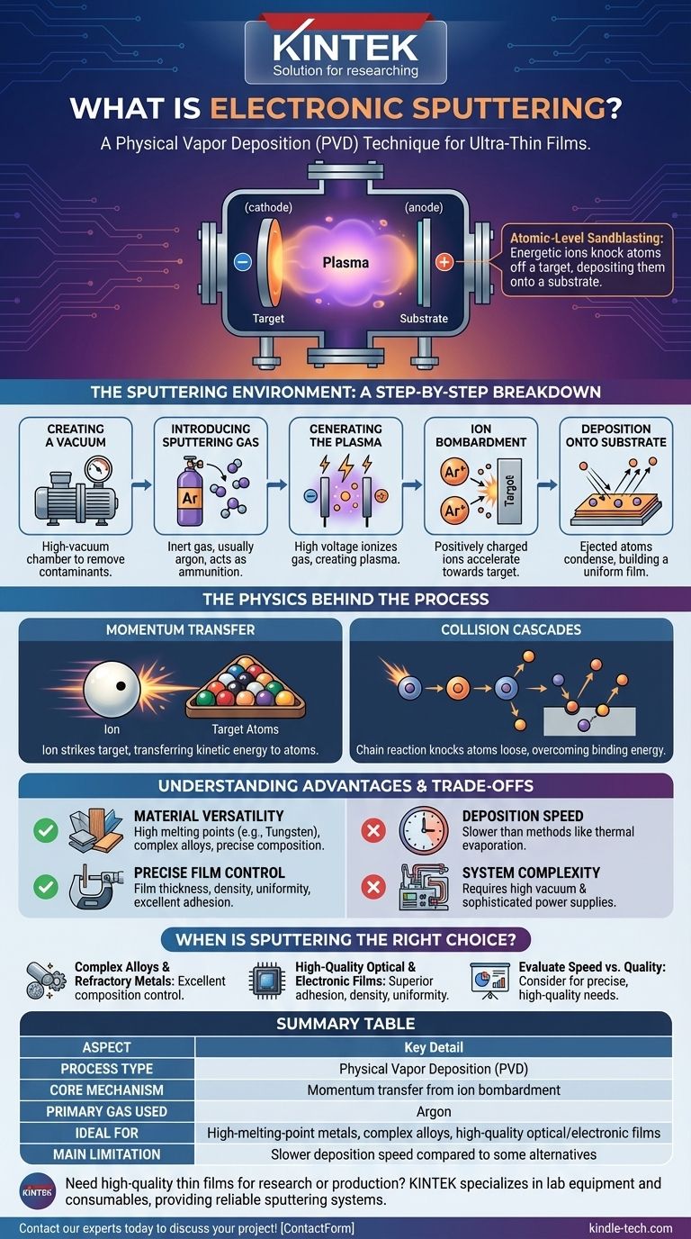 Was ist Sputtern? Ein Leitfaden zur Präzisions-Dünnschichtabscheidung Visuelle Anleitung