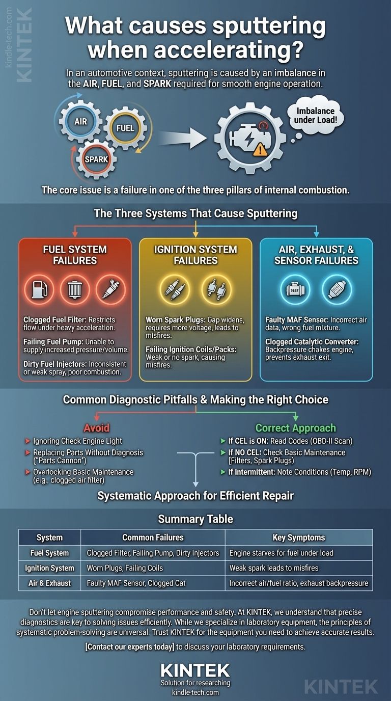 What causes sputtering when accelerating? Fix Engine Hesitation and Misfires Visual Guide