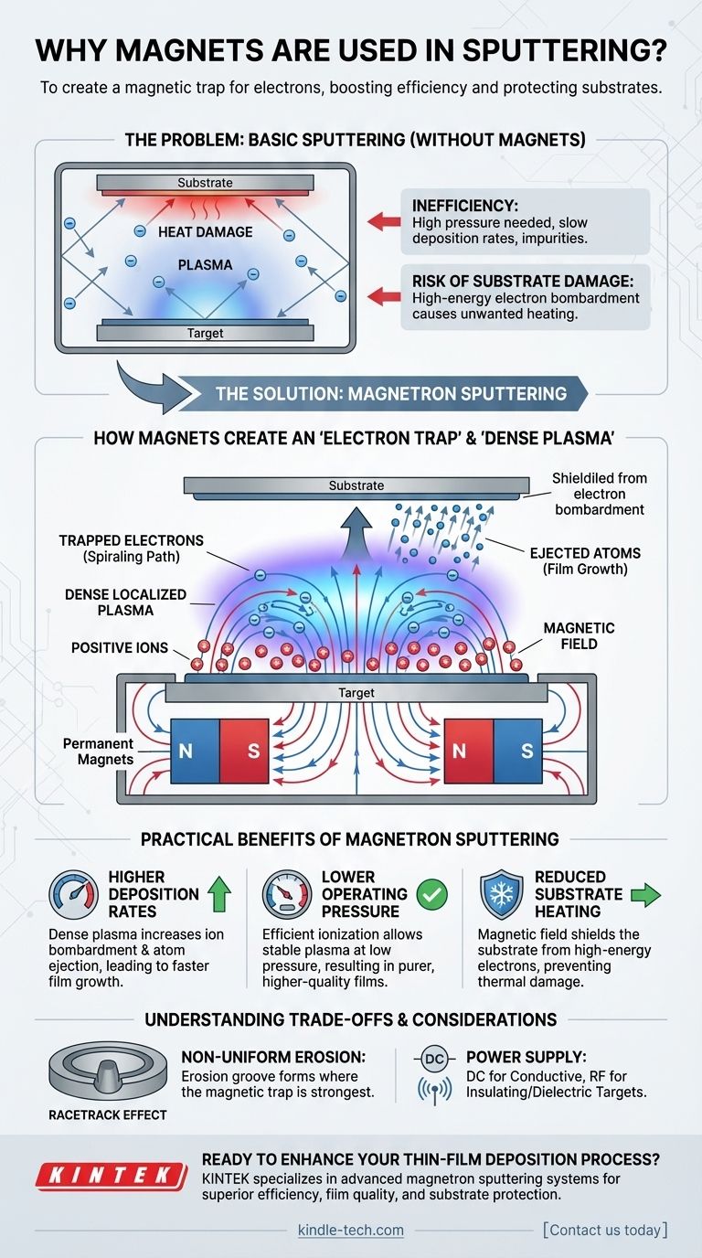 Why magnets are used in sputtering? Boost Deposition Rates & Protect Sensitive Substrates Visual Guide