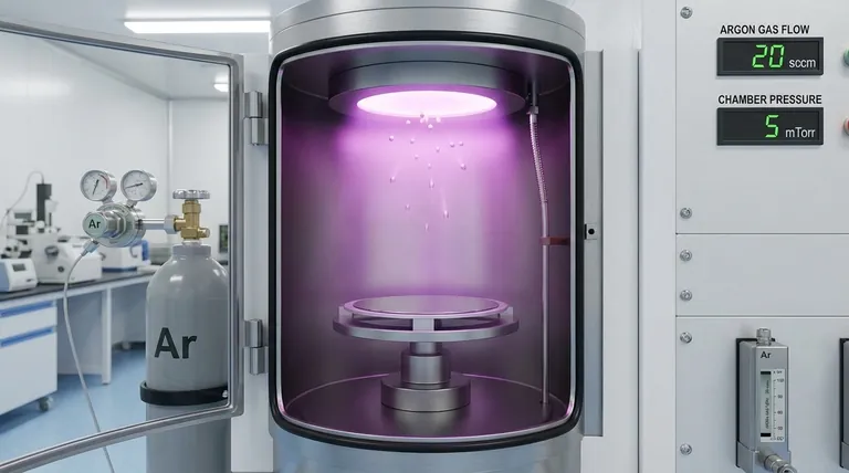 Welches Gas wird als Trägergas für die Al-Abscheidung mittels Sputtersystem verwendet? Argon ist der Standard für reine Aluminiumfilme