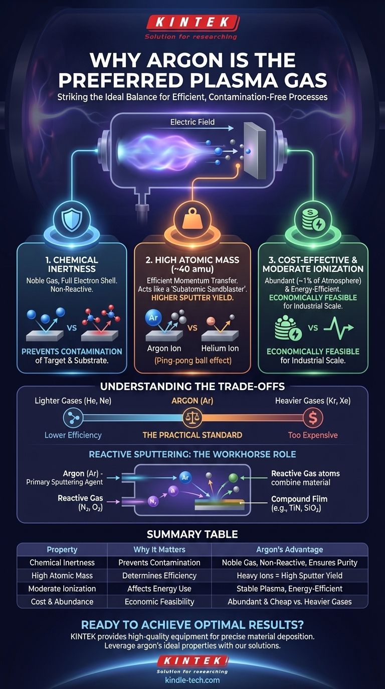 Why is argon used as a plasma gas? The Ideal Balance for Efficient Sputtering Visual Guide