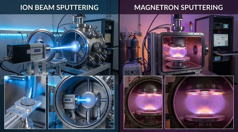 Was ist der Unterschied zwischen Ionenstrahl- und Sputterverfahren? Präzision vs. Geschwindigkeit für Ihre Anforderungen an Dünnschichten