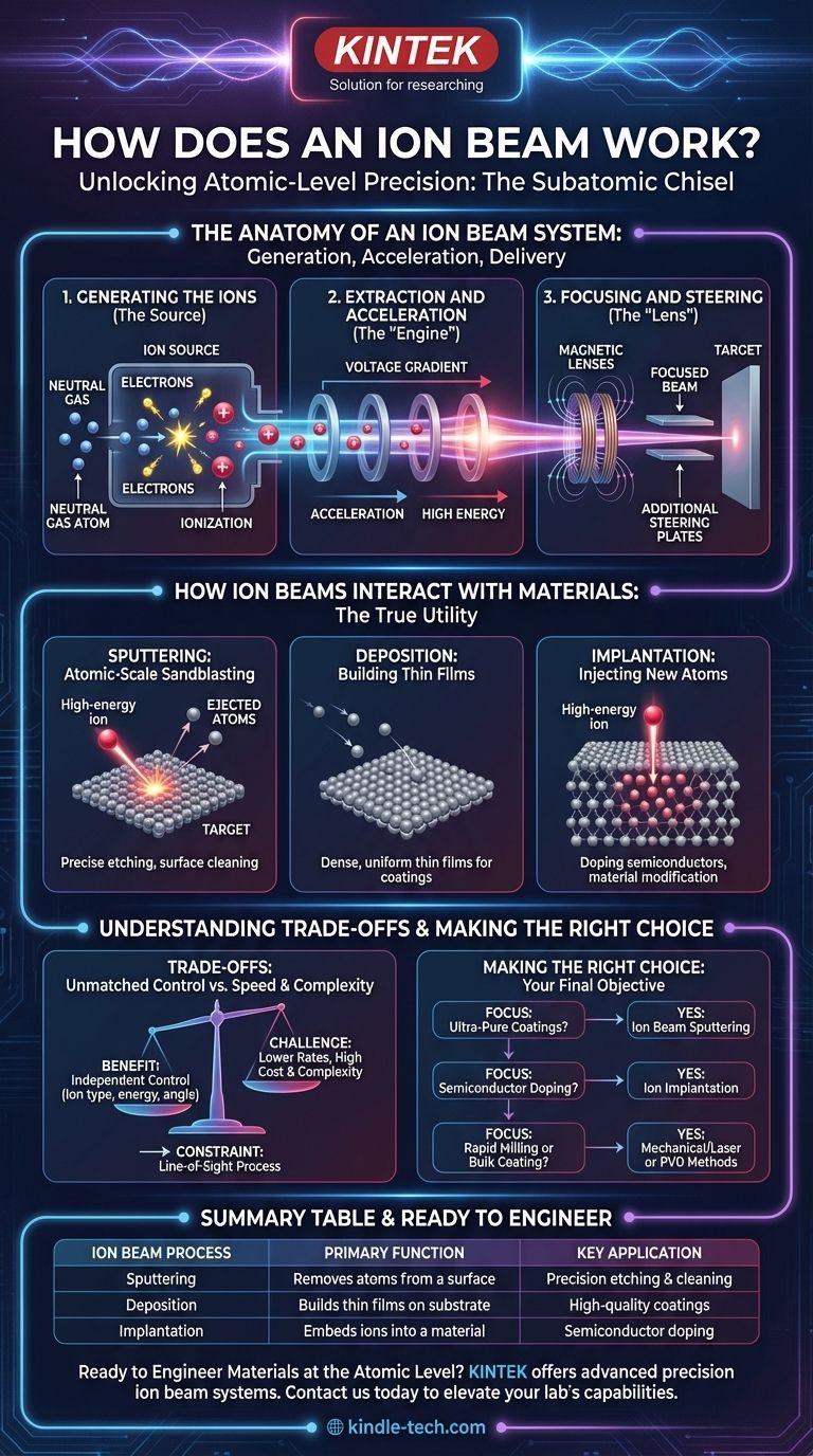 How does an ion beam work? Achieve Atomic-Level Precision in Material Engineering Visual Guide