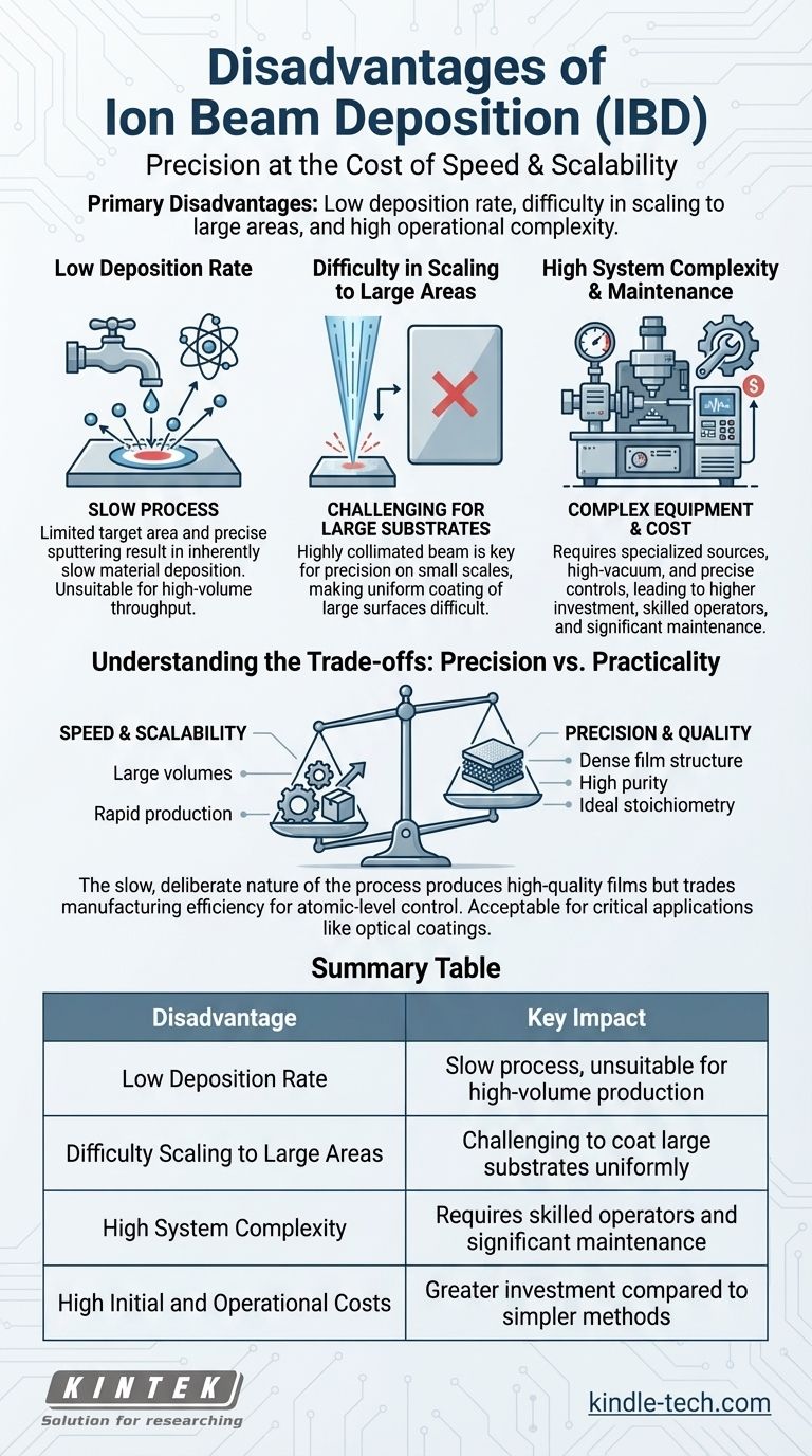 イオンビーム成膜の欠点は何ですか？速度とスケーラビリティを犠牲にした高精度 ビジュアルガイド