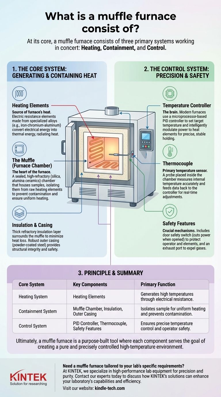 머플로(muffle furnace)는 무엇으로 구성되어 있습니까? 순수하고 고온의 처리를 위한 3가지 핵심 시스템 가이드 시각적 가이드
