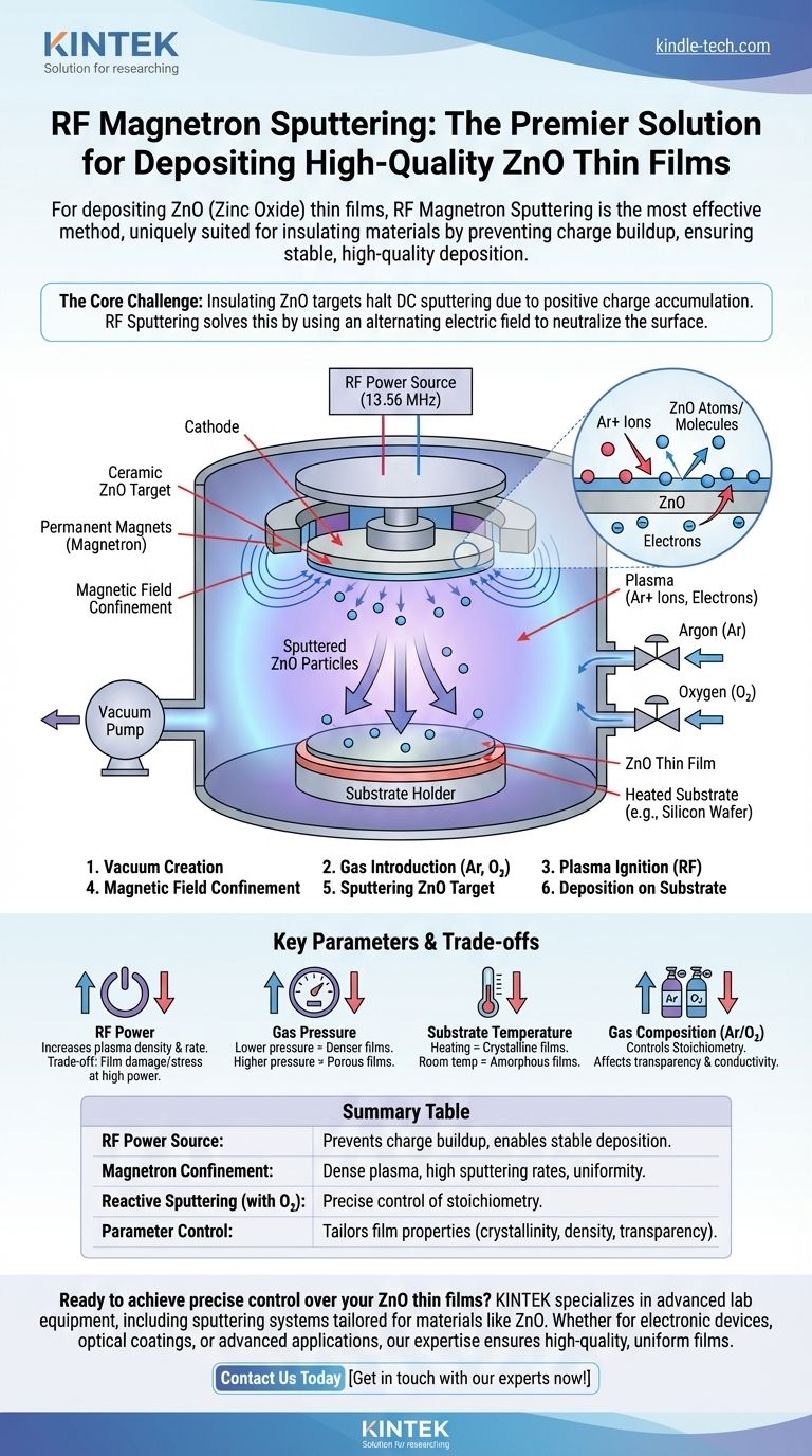 Which type of sputtering system is used to deposit ZnO thin film? Discover RF Magnetron Sputtering for Superior Films Visual Guide