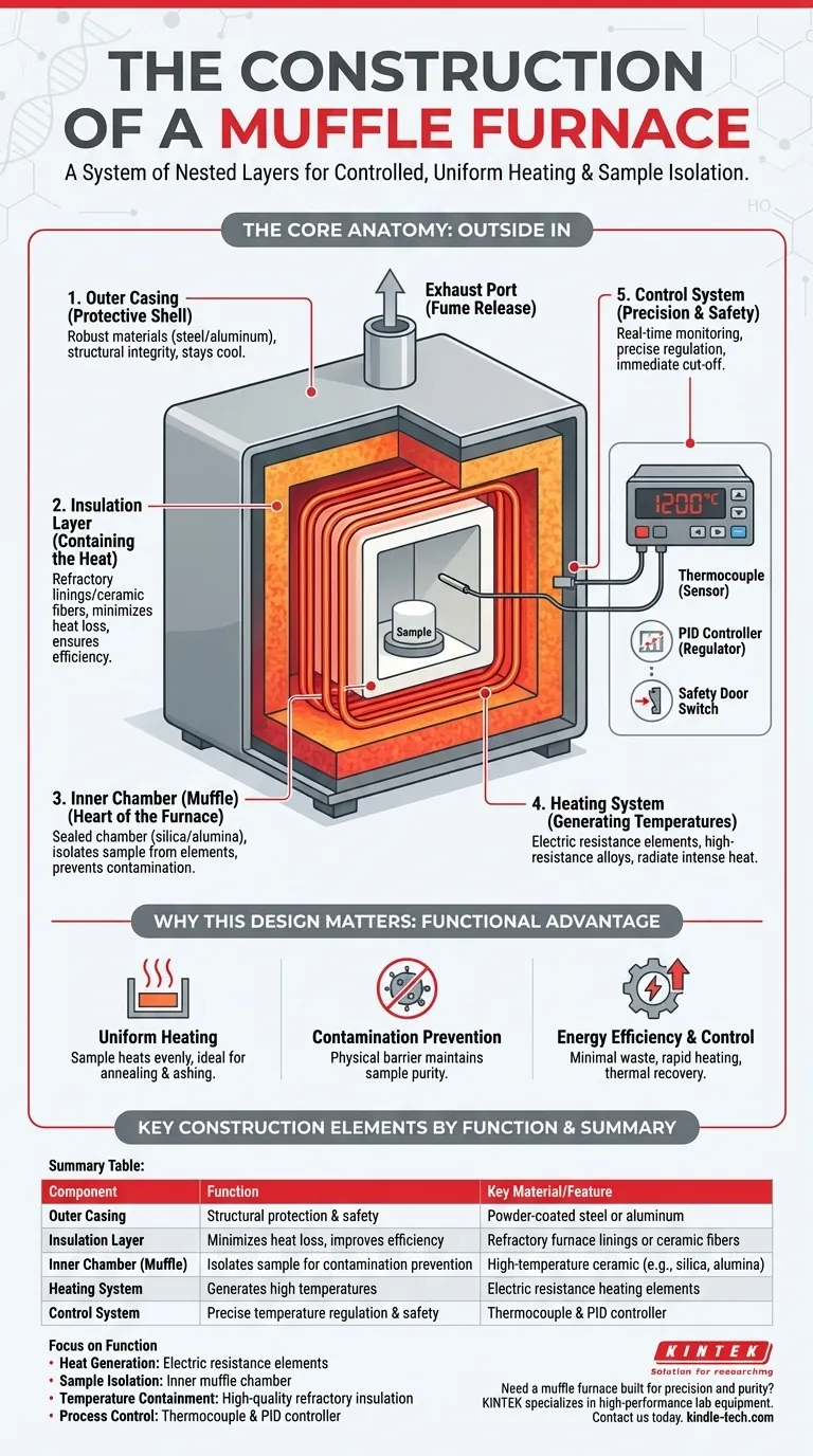 Какова конструкция муфельной печи? Откройте для себя точную инженерию для чистого, контролируемого нагрева Визуальное руководство