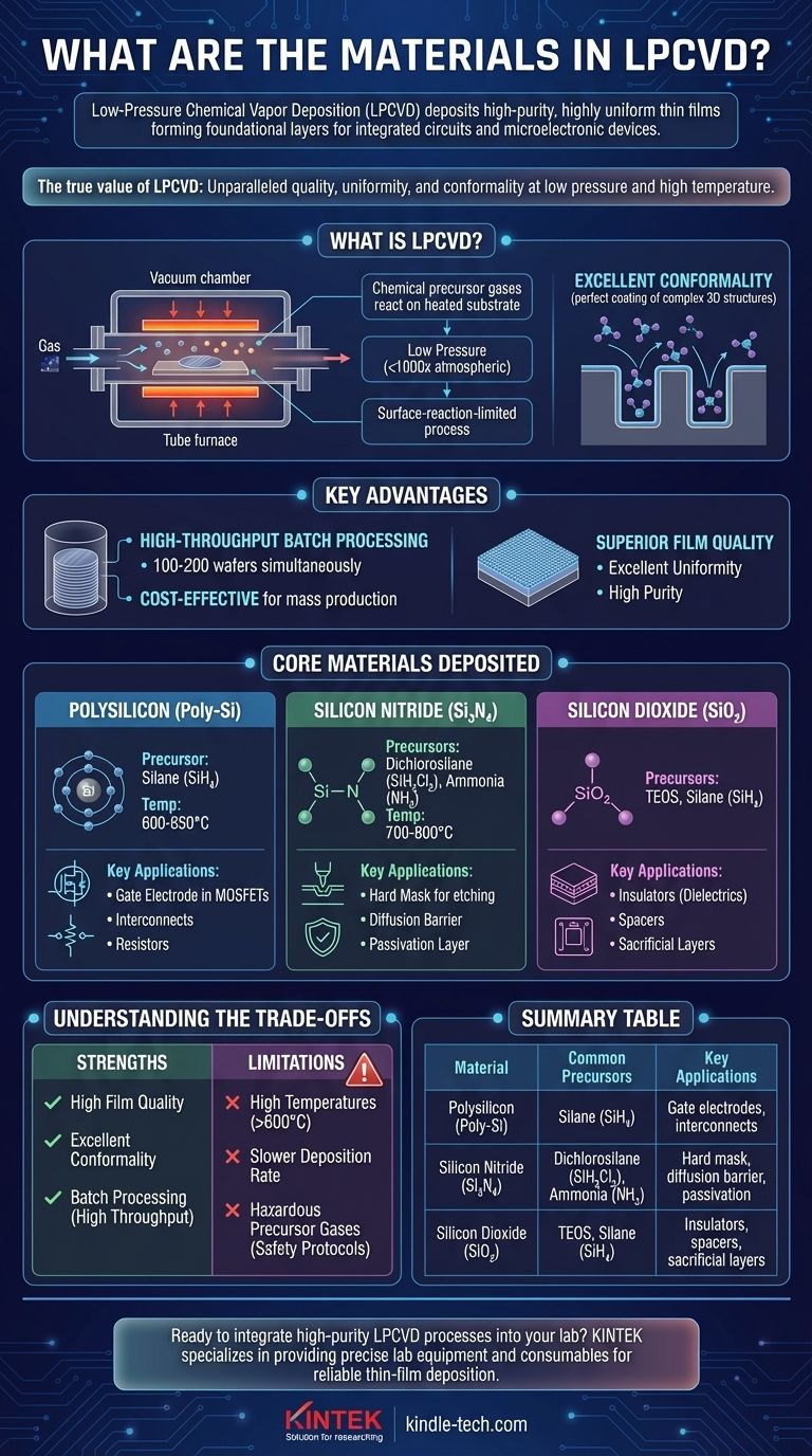 LPCVD에 사용되는 재료는 무엇입니까? 고순도 폴리실리콘, 질화규소 및 산화막을 얻는 방법 시각적 가이드