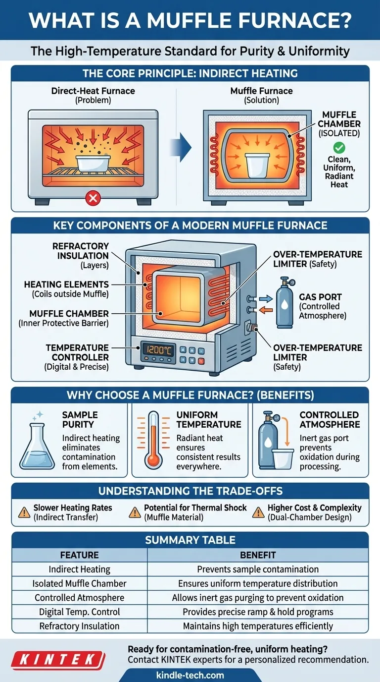 Qual é o conceito de forno mufla? Alcance Processamento de Alta Temperatura Limpo e Uniforme Guia Visual