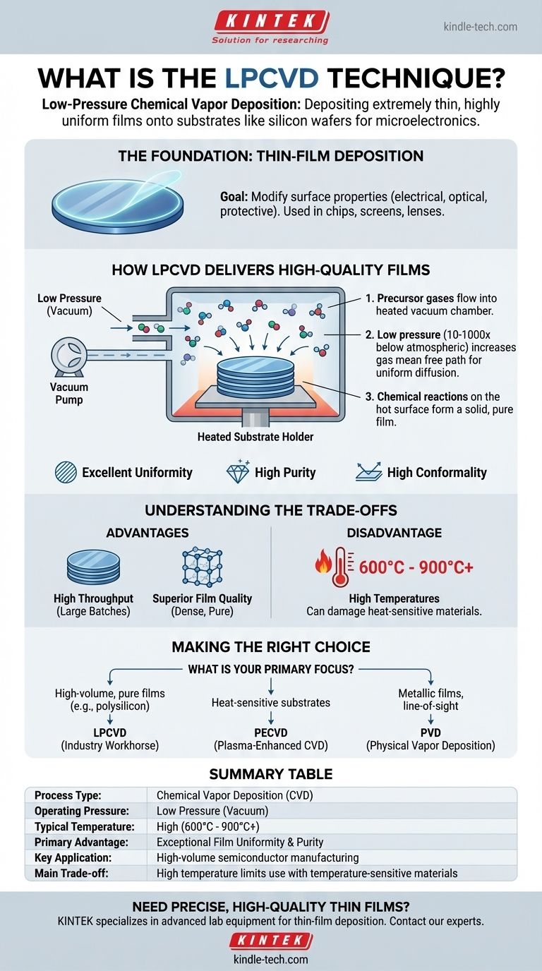What is the LPCVD technique? Achieve High-Purity, Uniform Thin Films for Semiconductors Visual Guide