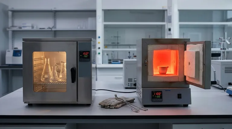 열풍 건조기(Hot Air Oven)와 머플로(Muffle Furnace)의 차이점은 무엇인가요? 실험실의 열처리 요구 사항에 맞는 올바른 도구를 선택하세요