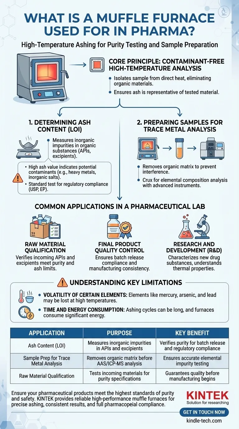 Wofür wird eine Muffelofen in der Pharmazie verwendet? Gewährleistung von Reinheit und Einhaltung gesetzlicher Vorschriften Visuelle Anleitung